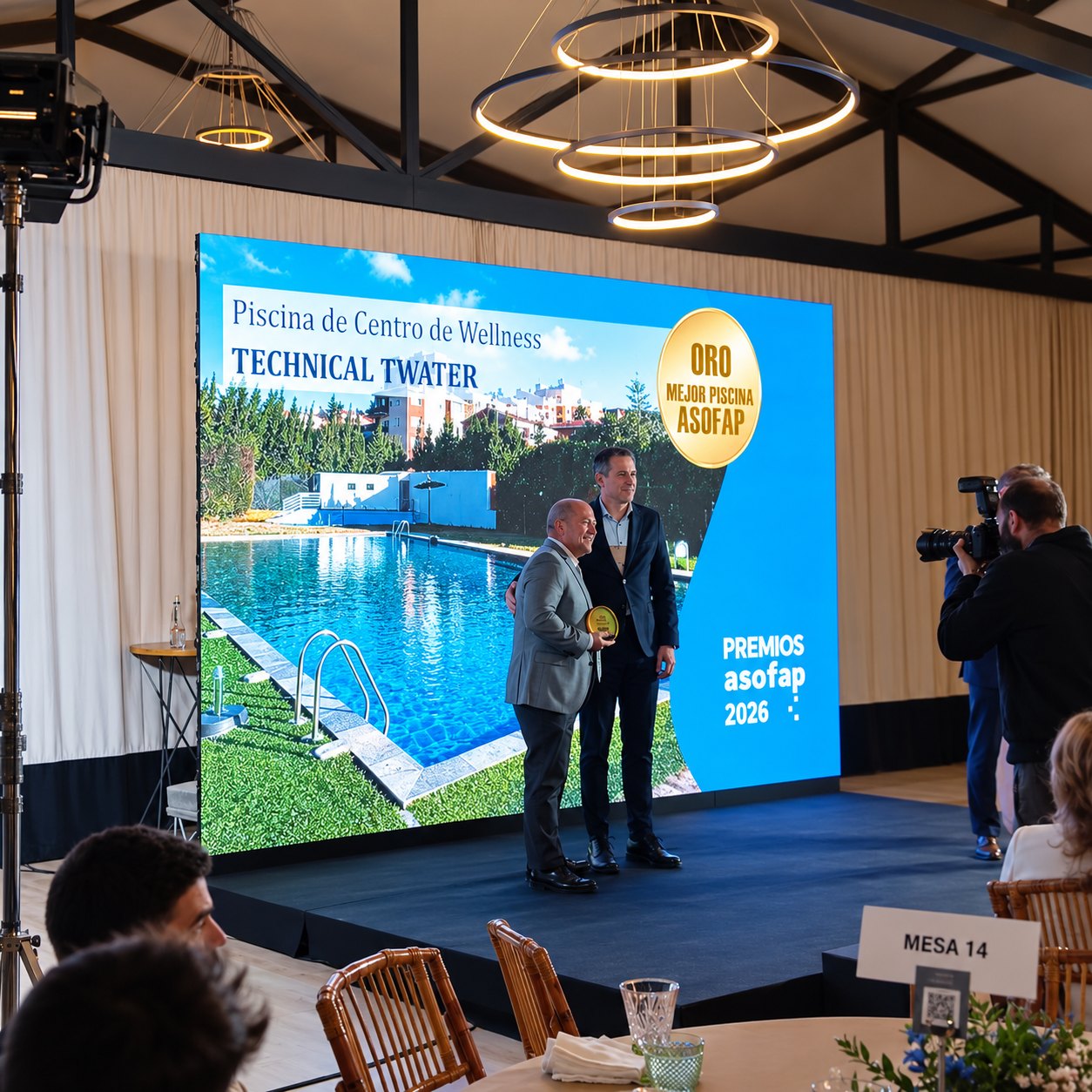 Entrega de la medalla de oro a Technical Twater durante la ceremonia de los Premios ASOFAP 2026